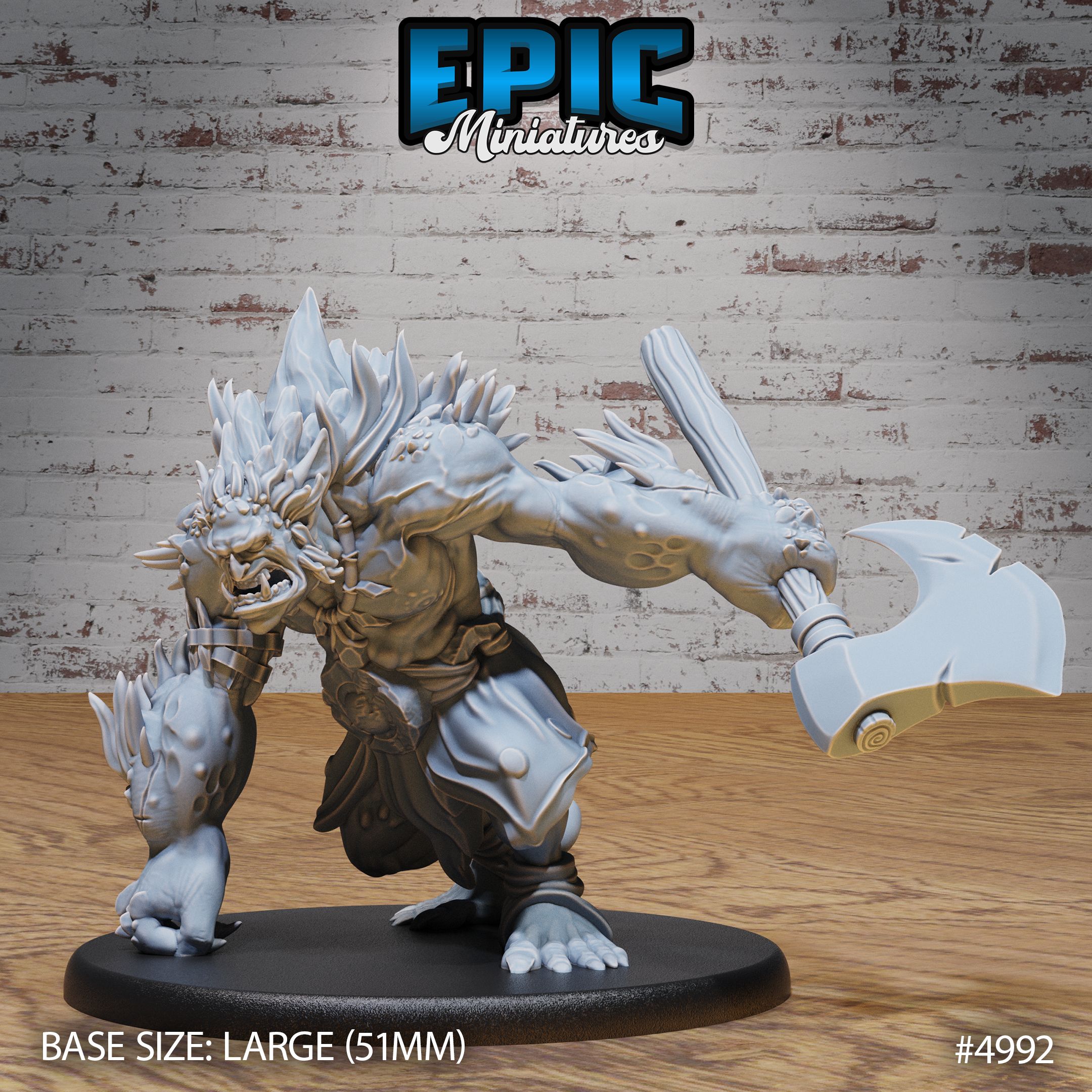 Savage Troll Kneel / Evil Ogre Warrior / Male Cave Beast / Forest Monster / Giant Humanoid Creature / Woodland Orc Fighter / Siege Servant